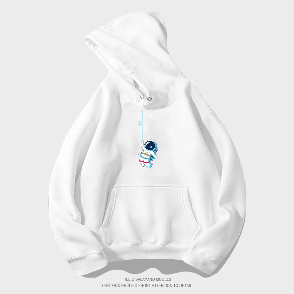 Korean Printed Long Sleeve Slouchy Loose Hoodie | Streetwear