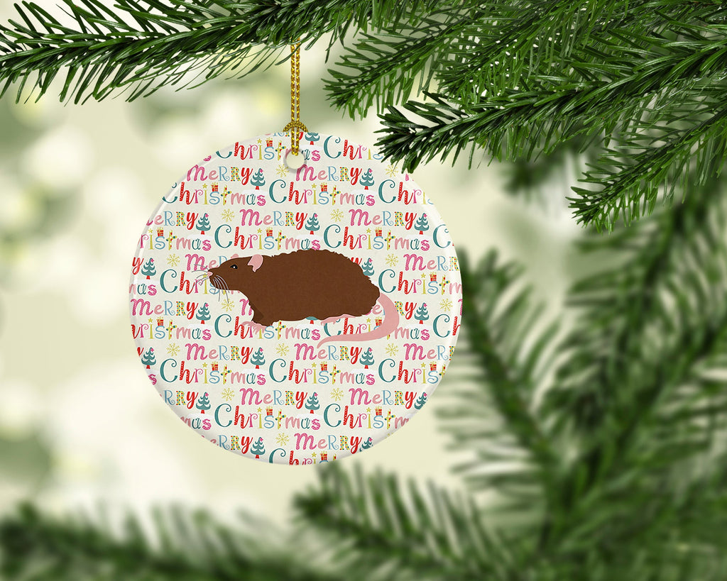 Rex Rat Christmas Ceramic Ornament