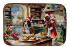 Basset Hound Christmas Cookies Dish Drying Mat