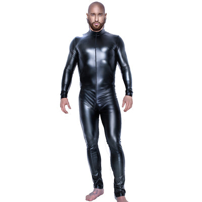 Leather Bodysuit for Stage Performances and Parties