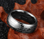 Buddhist Scripture Tungsten Ring
