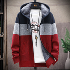 Casual Men's Hooded Fleece Warm Sweater