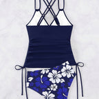 2024 Women's Tankini with Drawstring Beach Swimwear