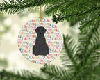 Merry Christmas Giant Schnauzer Ceramic Ornament