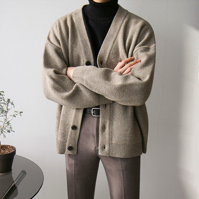 Boys' Laid-back Knitwear Outerwear Sweater Coat