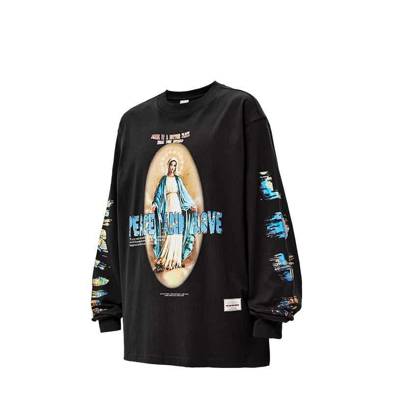 Vintage Print Round Neck Sweater for Spring Collection