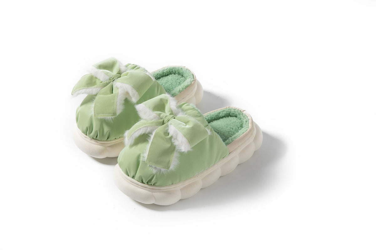 Waterproof Fleece Thermal Cotton Slippers for Women