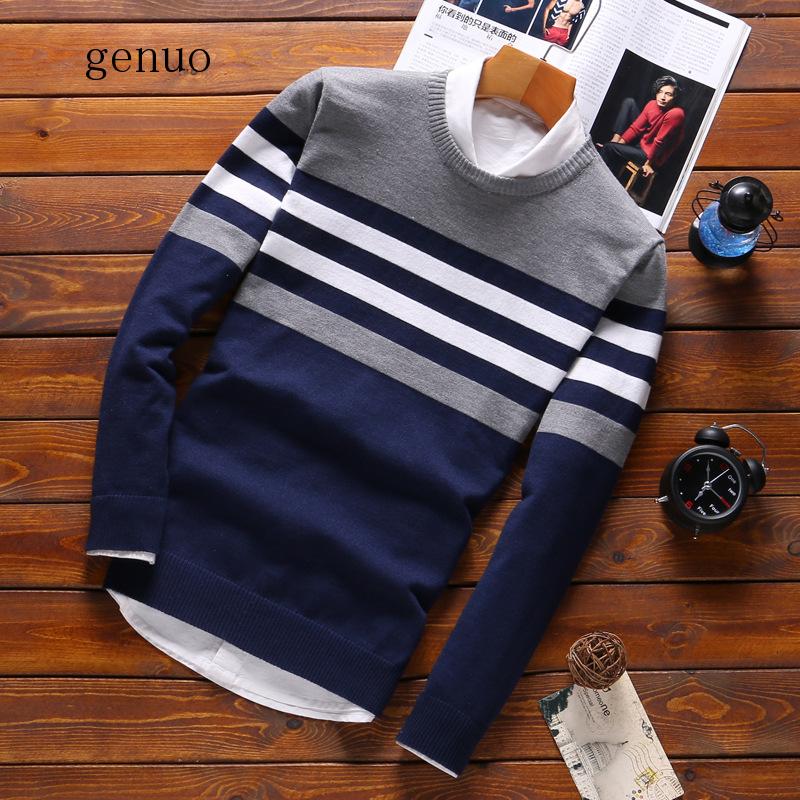 Men's Wool Sweater and Faux Cotton Jacket for Fall/Winter