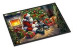 Bluetick Hound and Santa Claus Doormat