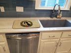 Welsh Springer Spaniel Christmas Flowers Dish Drying Mat