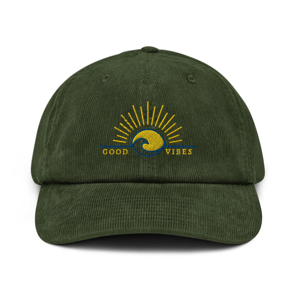 Good Vibe Sunrise Corduroy Hat | Embroidered Cap