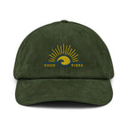 Good Vibe Sunrise Corduroy Hat | Embroidered Cap