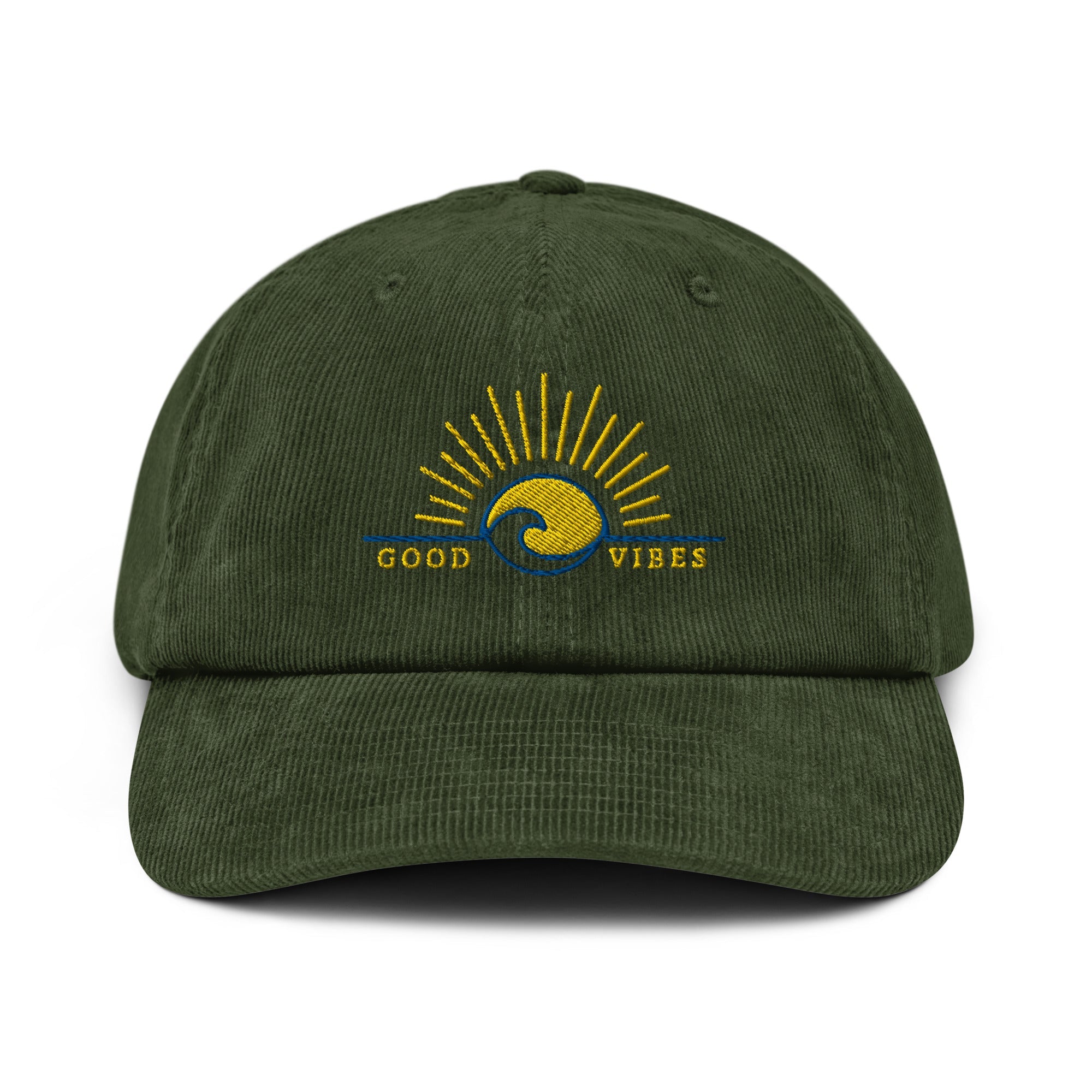 Good Vibe Sunrise Corduroy Hat | Embroidered Cap