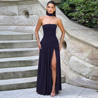 Color Block Off-Shoulder Tube Top Dress