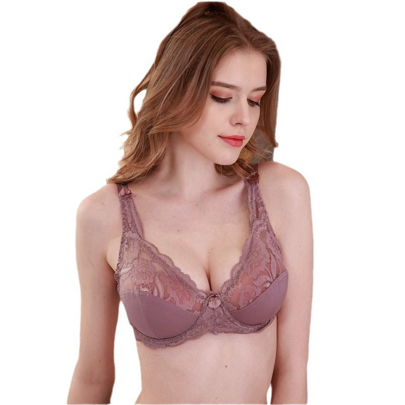 Lace Bra for Women - Plus Size, Adjustable, Breathable
