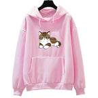 Cute Cat Graphic Hooded Sweatshirt for Men and Women | Streetwear