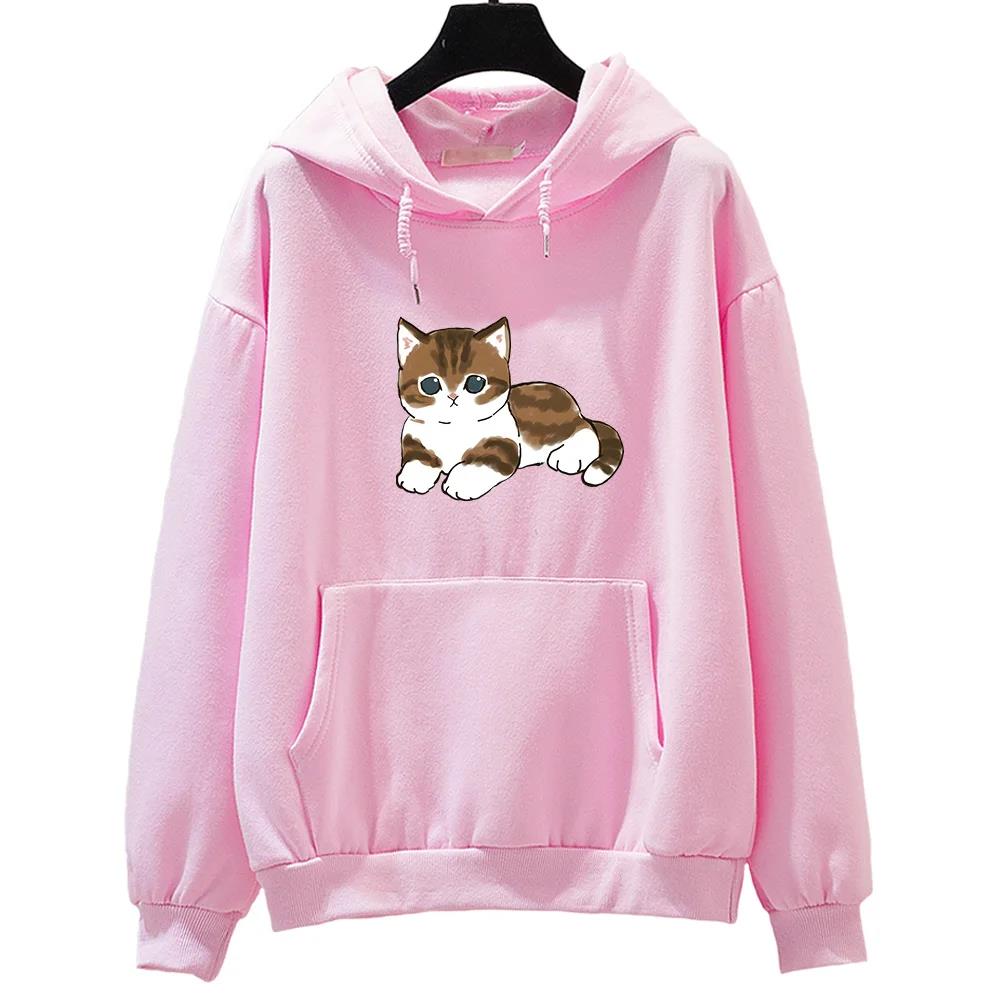 Cute Cat Graphic Hooded Sweatshirt for Men and Women | Streetwear