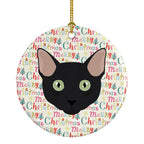Mandalay Cat Christmas Ceramic Ornament