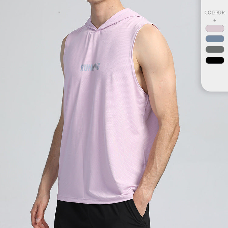 Men's Quick-Dry Hooded Sports Tank Top for Fitness