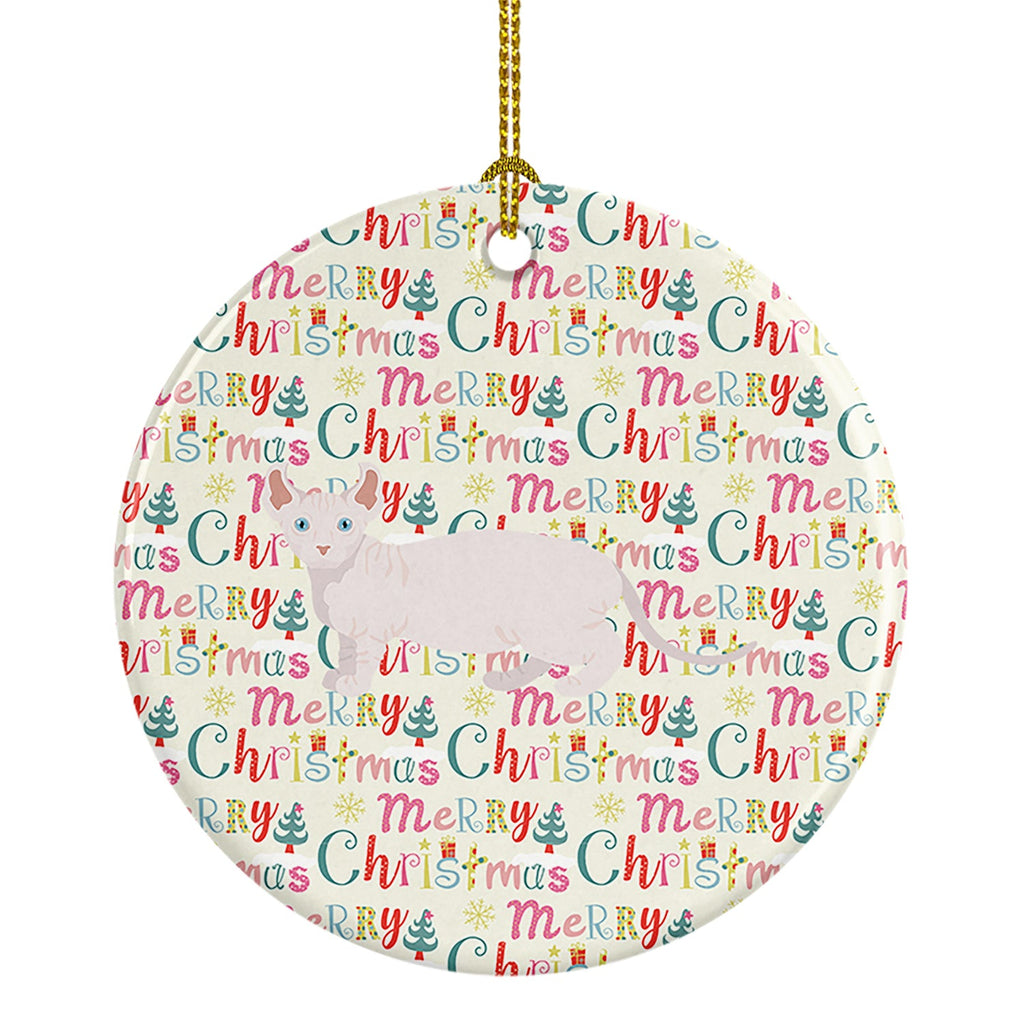 Dwelf #3 Cat Christmas Ceramic Ornament