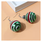 Creative Christmas-Themed Round Earrings for Women