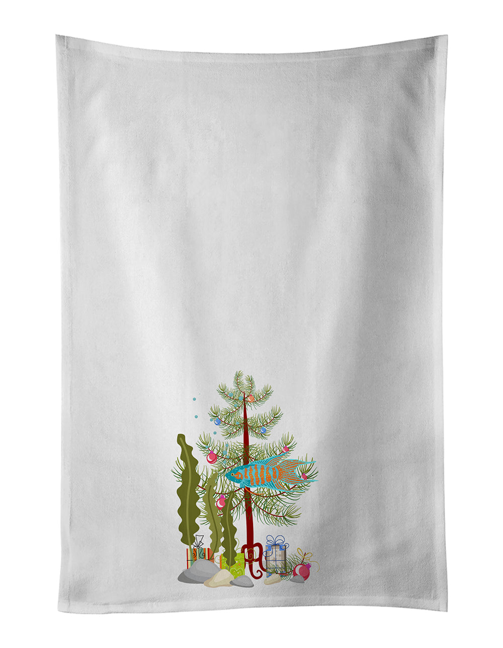 Paradise Fish Merry Christmas Kitchen Towel Set of 2