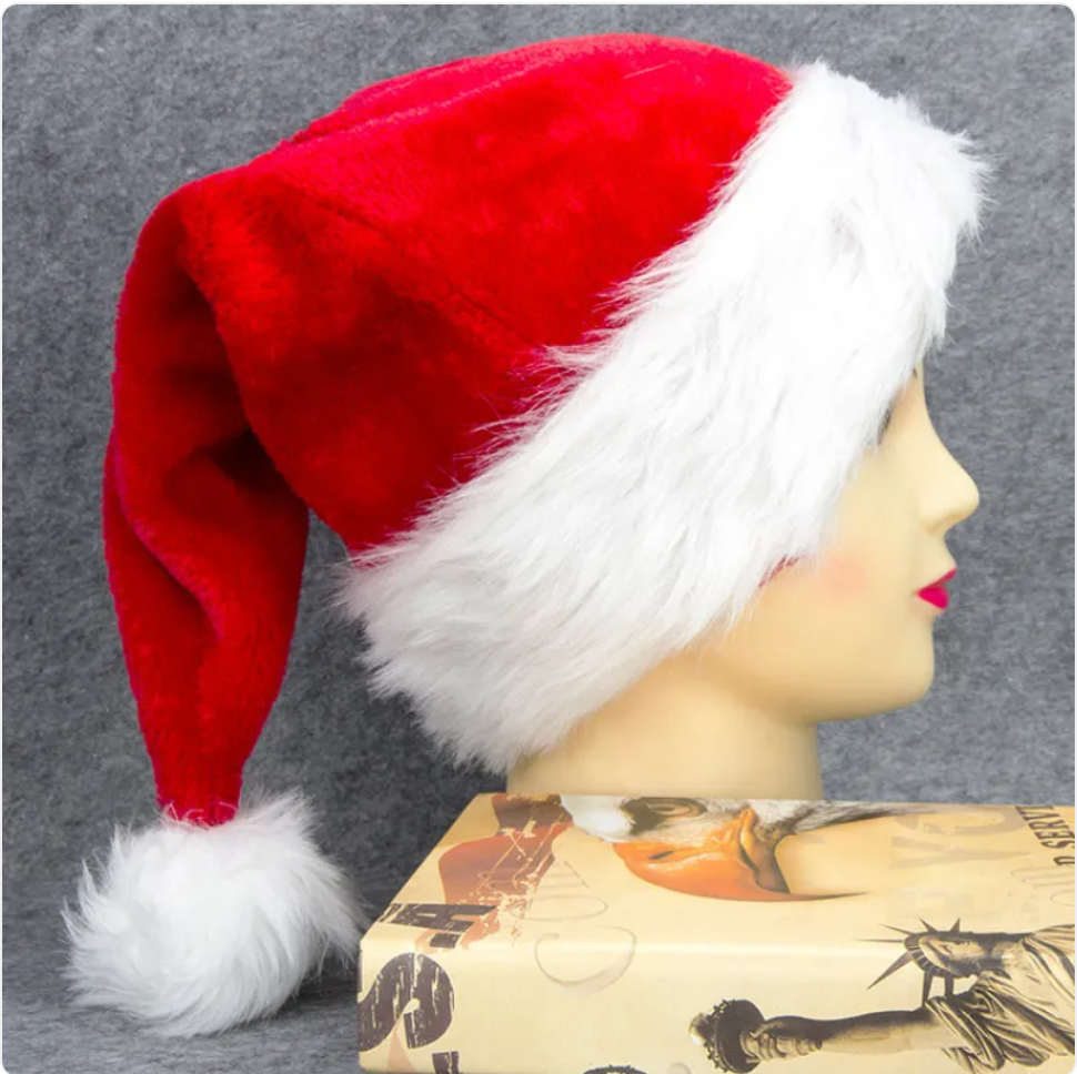 Enlarged & Thickened Santa Claus Hat | Embroidered Cap