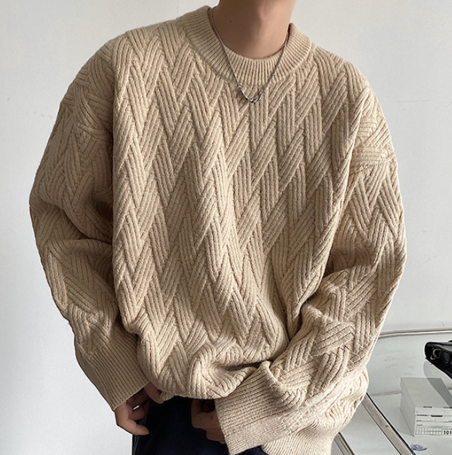 Solid Color Non-Pilling Jersey Men's Sweater