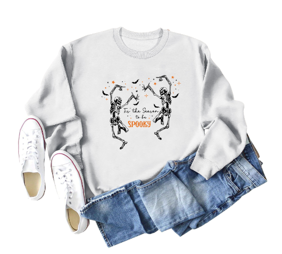 Loose Long Sleeve Sweatshirt with Letter Print | Streetwear