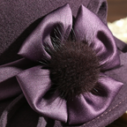 Retro Women's Wool Felt Top Hat | Embroidered Cap