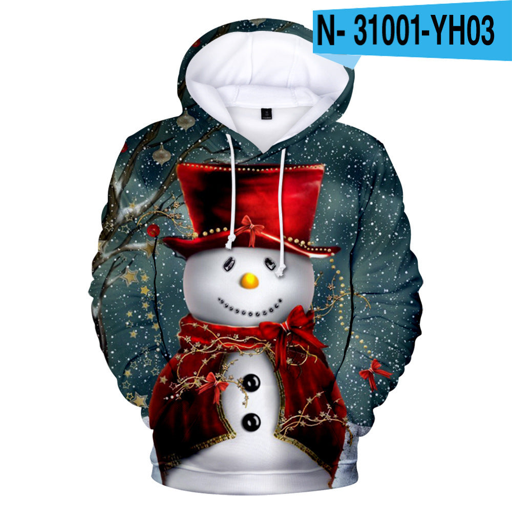 Customizable 3D Printed Christmas Hoodie for Holidays | Streetwear