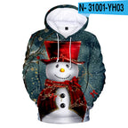 Customizable 3D Printed Christmas Hoodie for Holidays | Streetwear