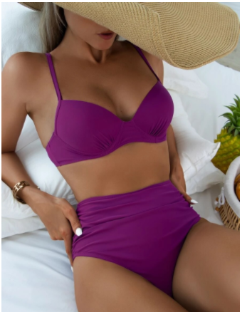 Vintage High-Waisted Bikini/European Sexy Swimwear (One Piece)