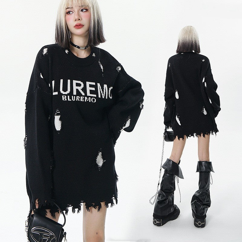 High-Grade Ripped Pullover Sweater | Streetwear
