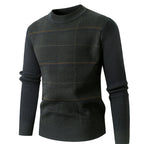 Men's Casual Loose Fit Plaid Sweater