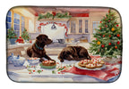 Labrador Retriever Christmas Cookies Dish Drying Mat