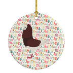 Capuchin Red Pigeon Christmas Ceramic Ornament