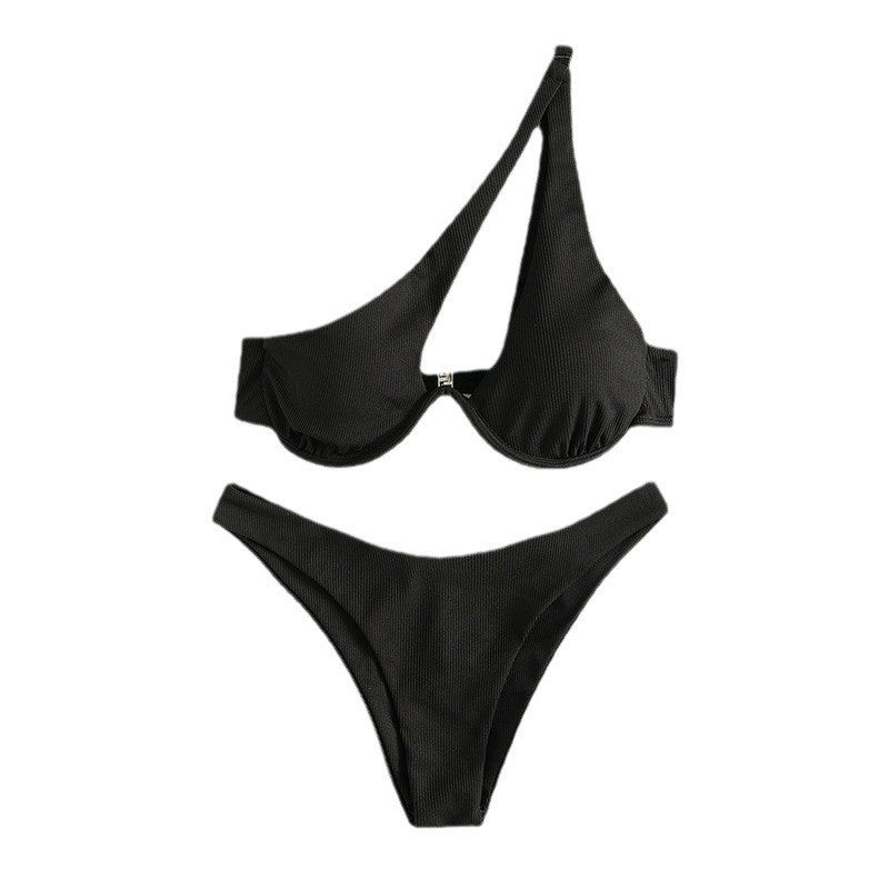 2024 New Women's Sexy One-Shoulder Bikini Swimsuit