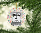 Schnauzer Salt and Pepper #1 Christmas Ceramic Ornament