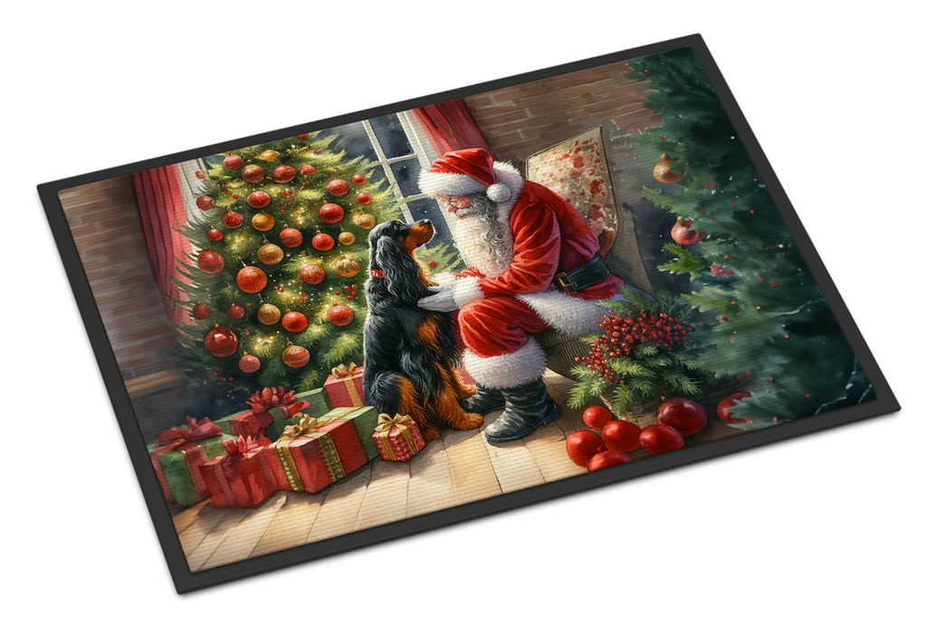 Gordon Setter and Santa Claus Doormat