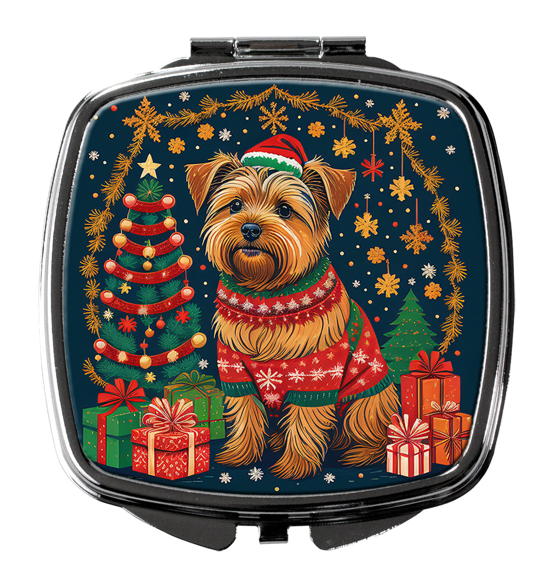 Norfolk Terrier Christmas Compact Mirror