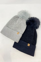 Chenille Pom Beanie | Embroidered Cap