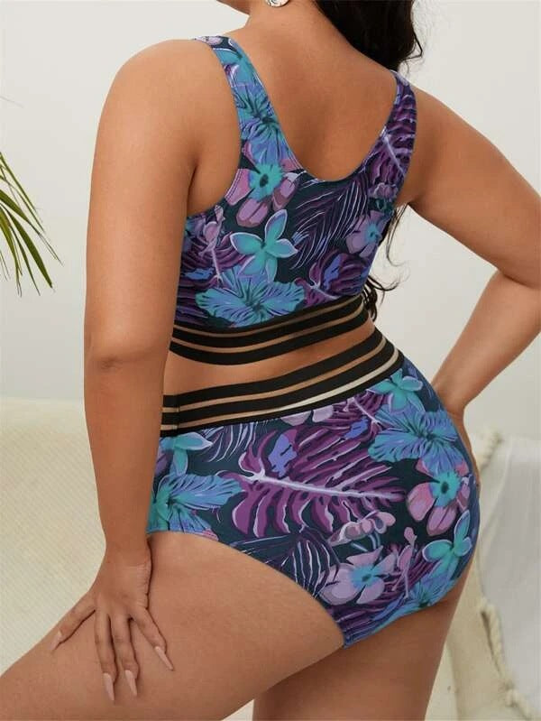 2023 Women's Plus Size High Waist Bikini Swimwear