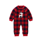 Knitted Long Sleeve Baby Romper with Christmas Design
