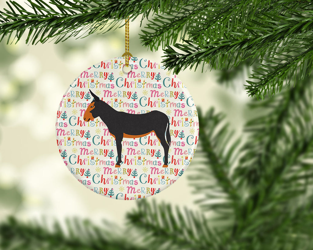 Catalan Donkey Christmas Ceramic Ornament
