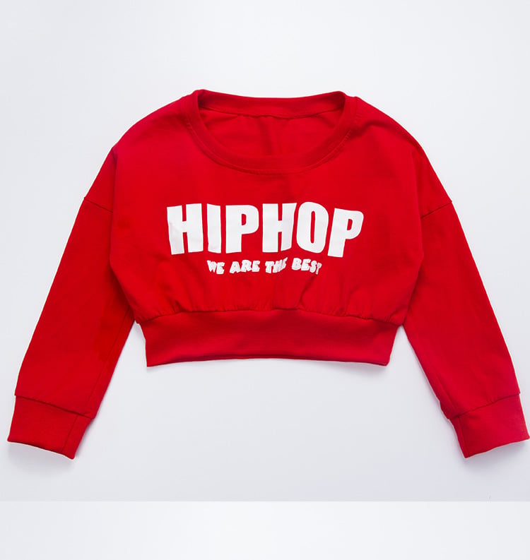 Children's Hip-Hop Long-Sleeve Loose Sweater Set