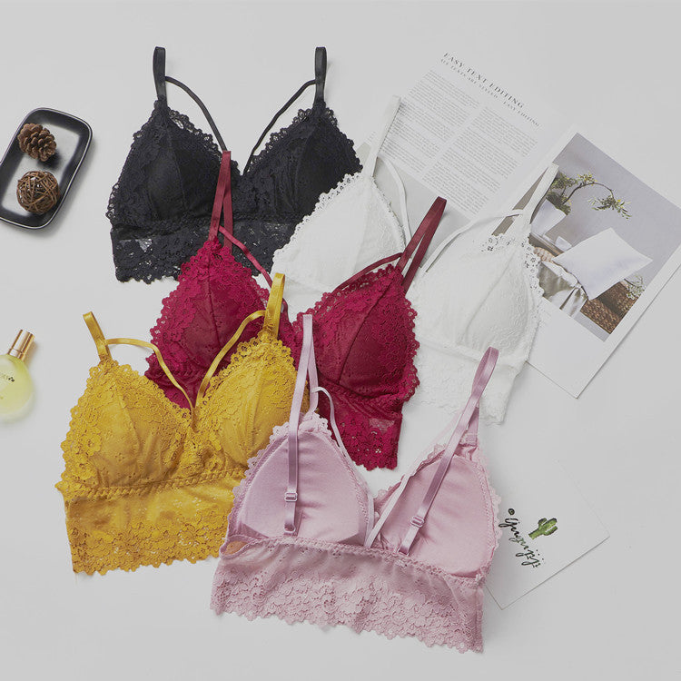 Lace Trim Bralette and Leggings Women's Lingerie Set