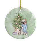 Australian Shepherd Christmas Presents and Tree Ceramic Ornament