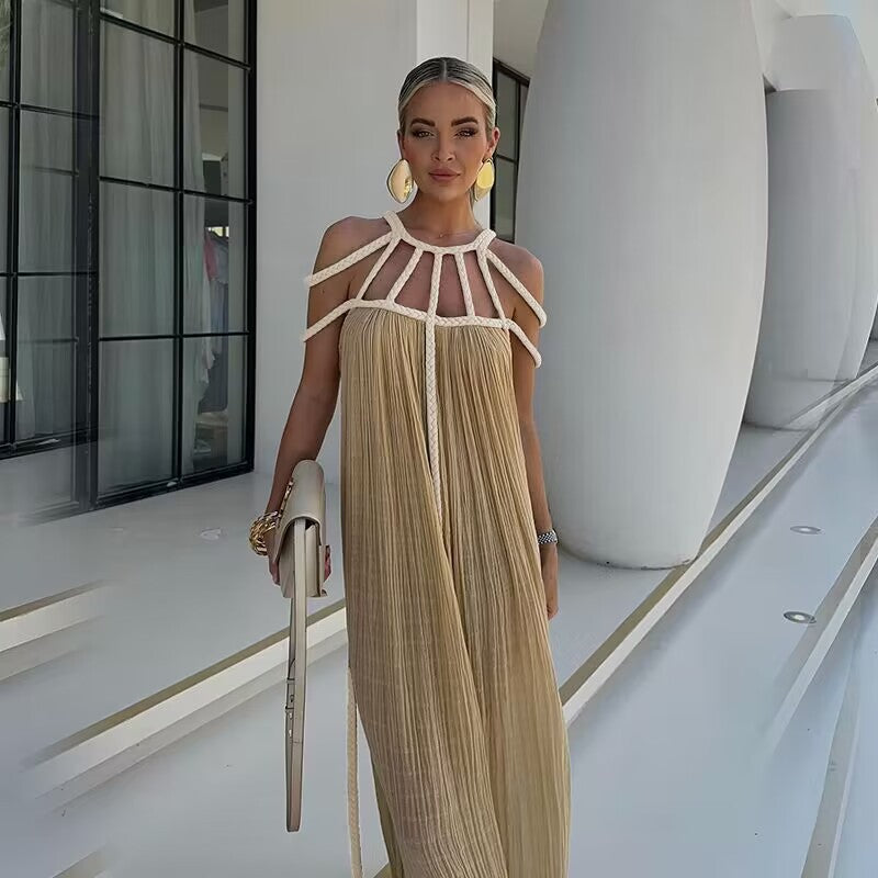 2024 Spring New Women's Off-Shoulder Beach Dress
