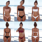 Colorful Bikini Set with Backless Design (Swimwear)